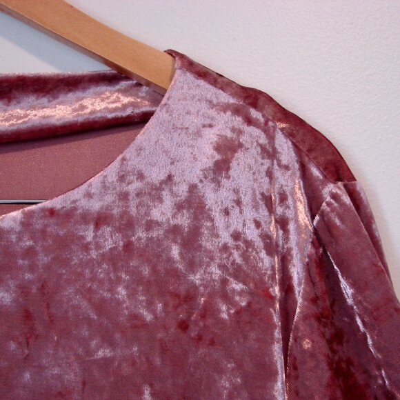 Muche and Muchette Velvet Dress Loose Pink Crushed Velvet Size Medium Large M/L - Picture 7 of 15